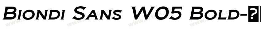 Biondi Sans W05 Bold字体转换